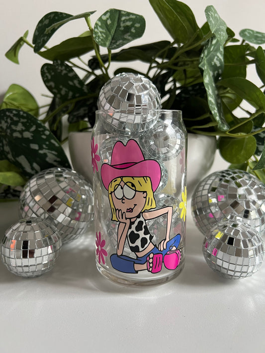 Cowgirl Lizzie  Glassware 16oz