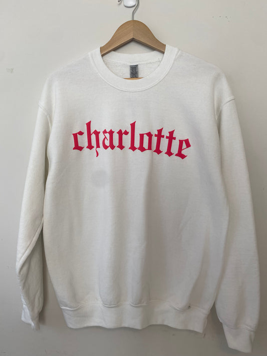 Charlotte Crewneck (Pink Font)